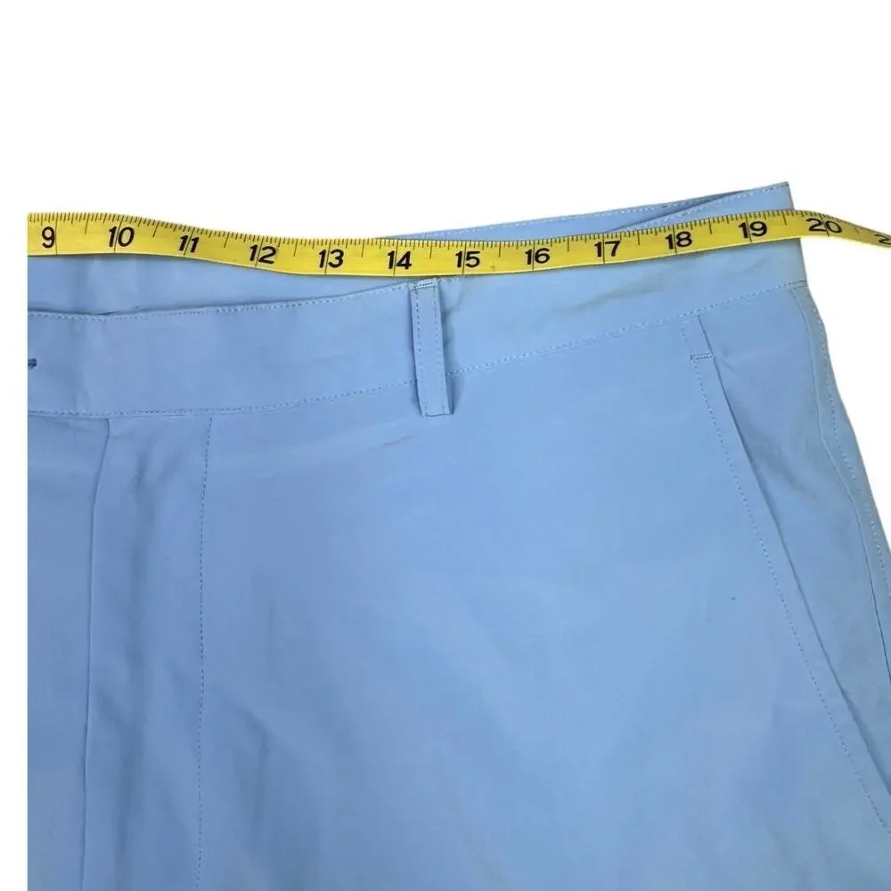 Fairway Green F&G Tech Mens 38 Baby Blue Active Golf Shorts Chino Stretch Fabric
